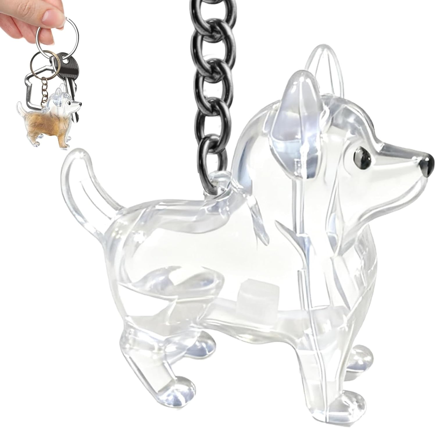 ETUCYNG Animal Keyring &ndash; Souvenir for Keeping Your Pet'S Hair Charm Accessory for Boys Girls Men Women Wallet Bag