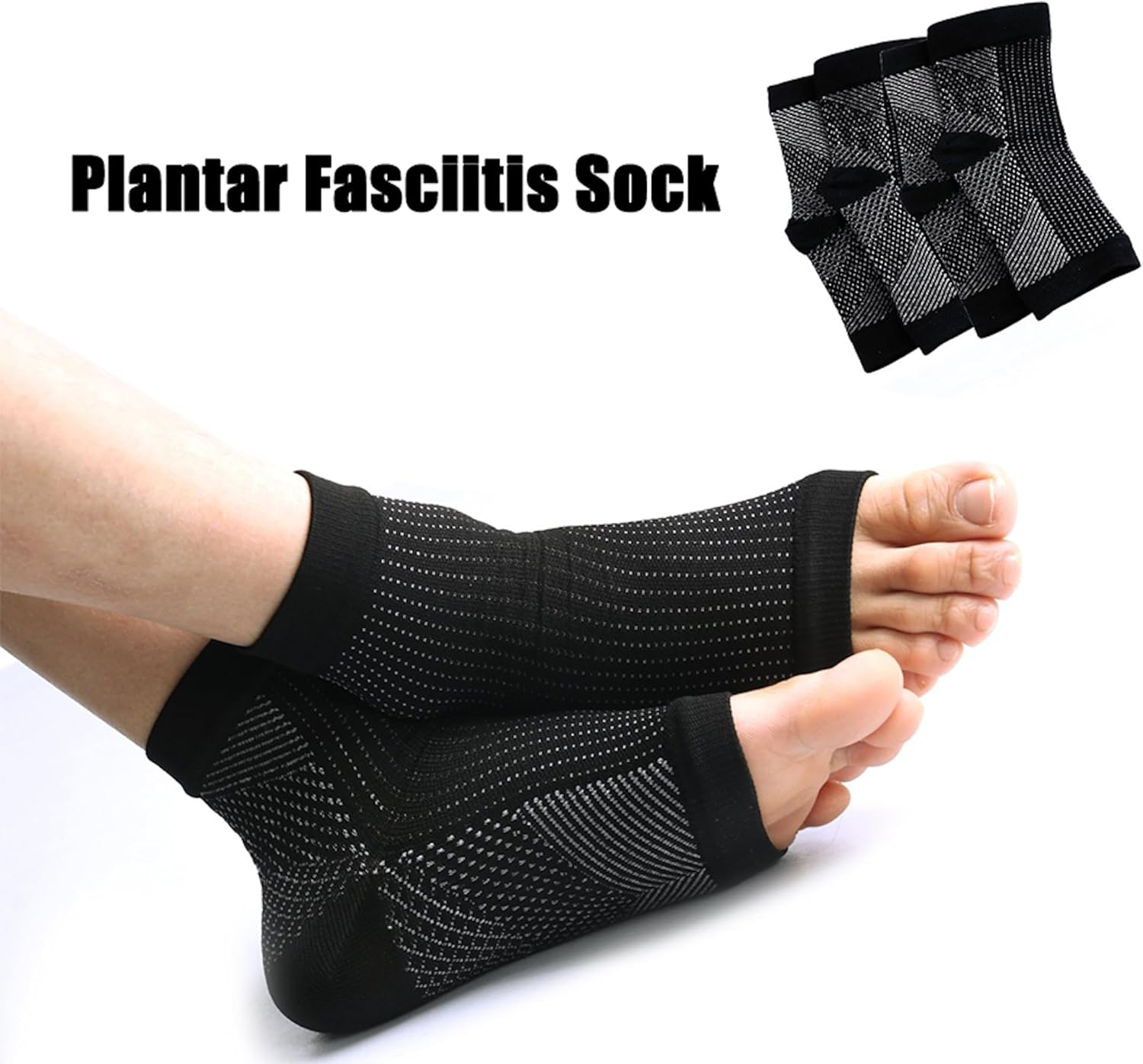Plantar Fasciitis Socks with Arch Support, Foot Care Ankle Brace Ankle Support Compression Sleeve Socks, Eases Swelling & Heel Spurs, Ankle Brace Support, Increases Circulation image number 3