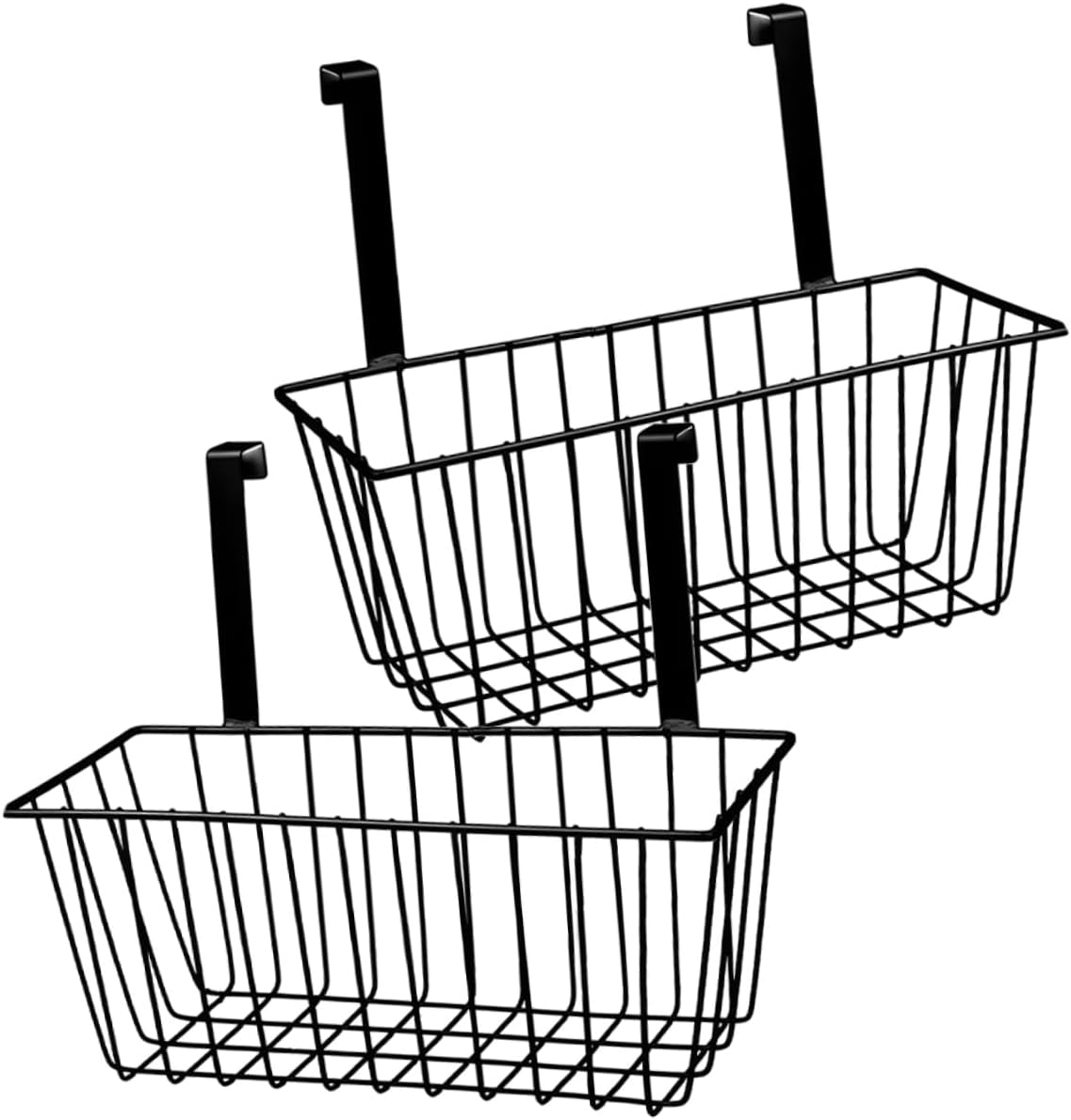 CIYODO 2Pcs Iron Hanging Basket for Bathroom and Kitchen Storage Multi-Use Sundries Rack Space-Saving Toiletries Organizer for Home Dorm and Utility Rooms image number 4