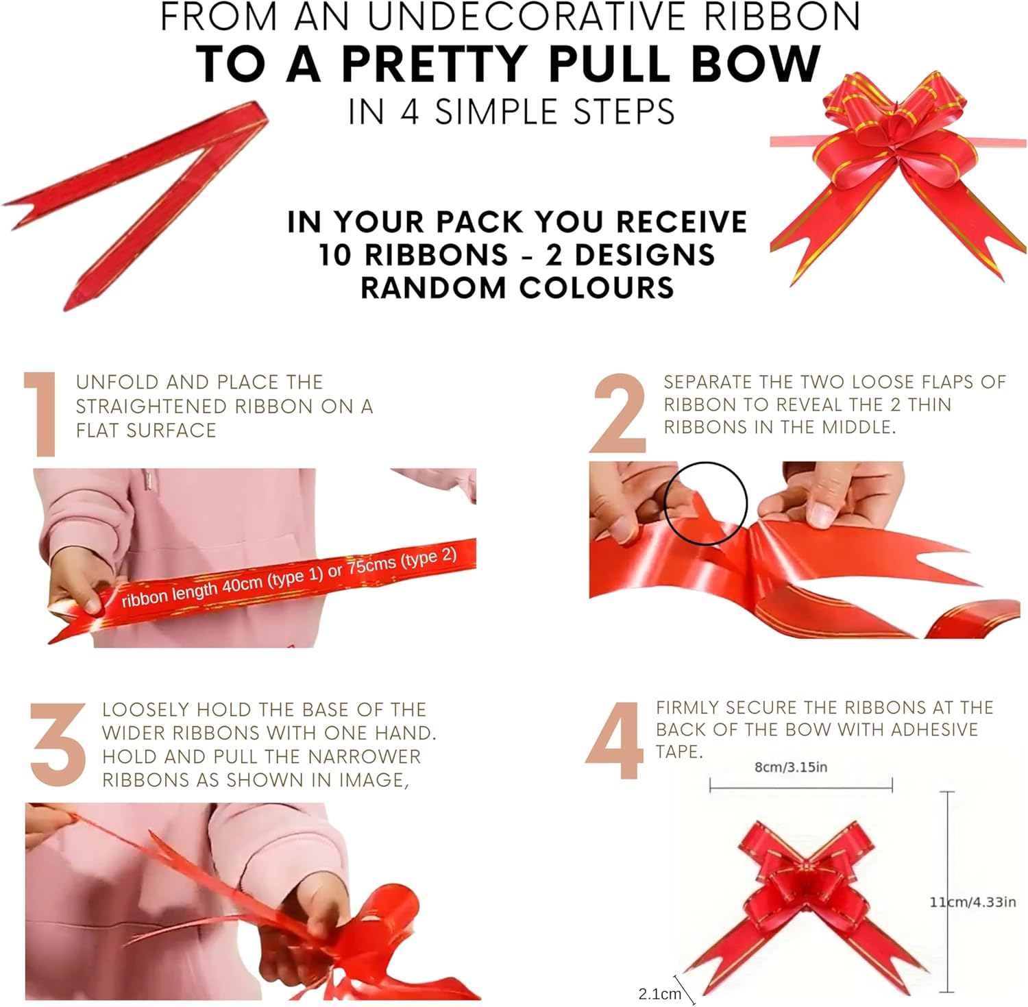 Semi Automatic Tape Dispenser 10 Tape Dispenser Refill Rolls, 1 Paper Cutter & 10 Pull Bows for Gift Wrapping & Packing for Valentine'S Day, Birthdays, Mother&rsquo;S Day, Office & Home Use (Dark Grey) - Purple image number 2