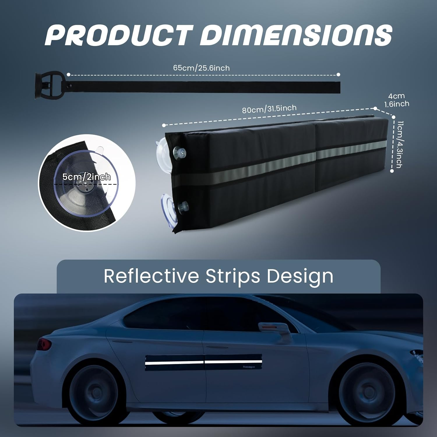 Car Door Dent Protectors Compatible with Steel or Aluminum Door-Removable Protector Made with PU Leather and Built in Magnets and Suction Cups Suitable for All Types of Frame (1, Black) image number 6