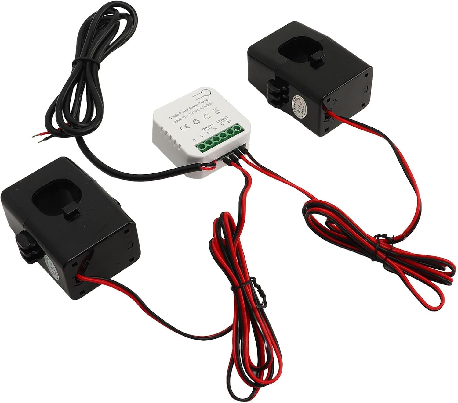 Wifi Smart Energy Monitor Single Phase Clamp Electricity Meter with 2 200ACT Current Transformer Energy Monitoring Mobile APP Control 90‑250VAC image number 5