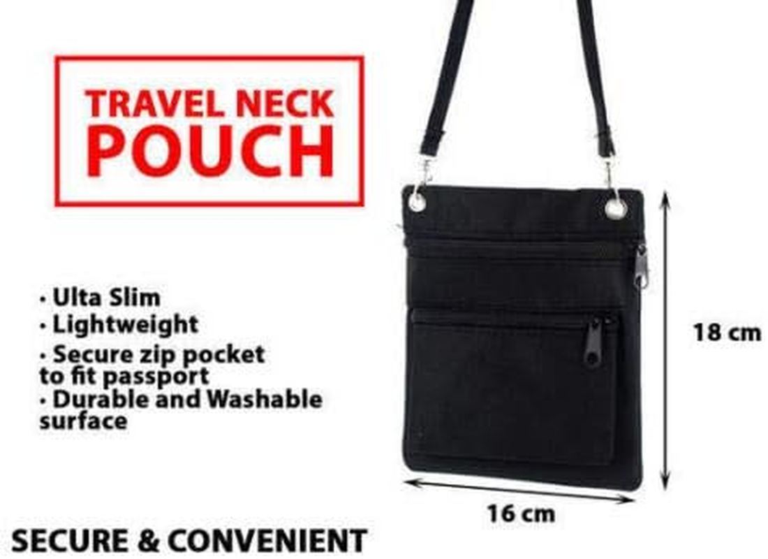 Travel Secure Neck Pouch Passport Card Ticket Money Secret Wallet Holster Bag