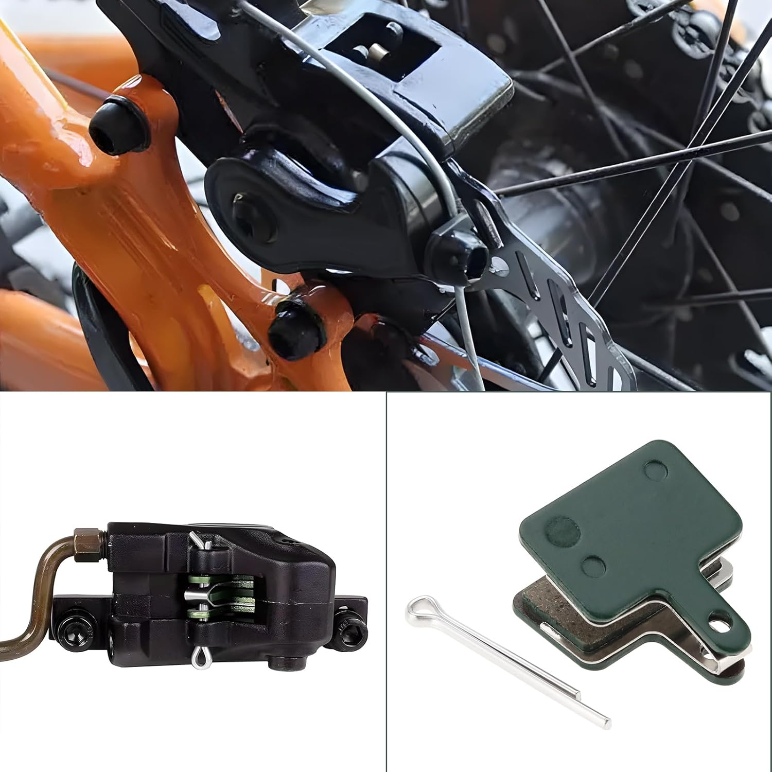 YINETTECH 2 Pairs Bike Brake Pads Compatible with Shimano B01S B05S Compatible with Tektro E10.11 Spring Slip Latch for Mountain Bike Road Bike 31X35.2Mm image number 3