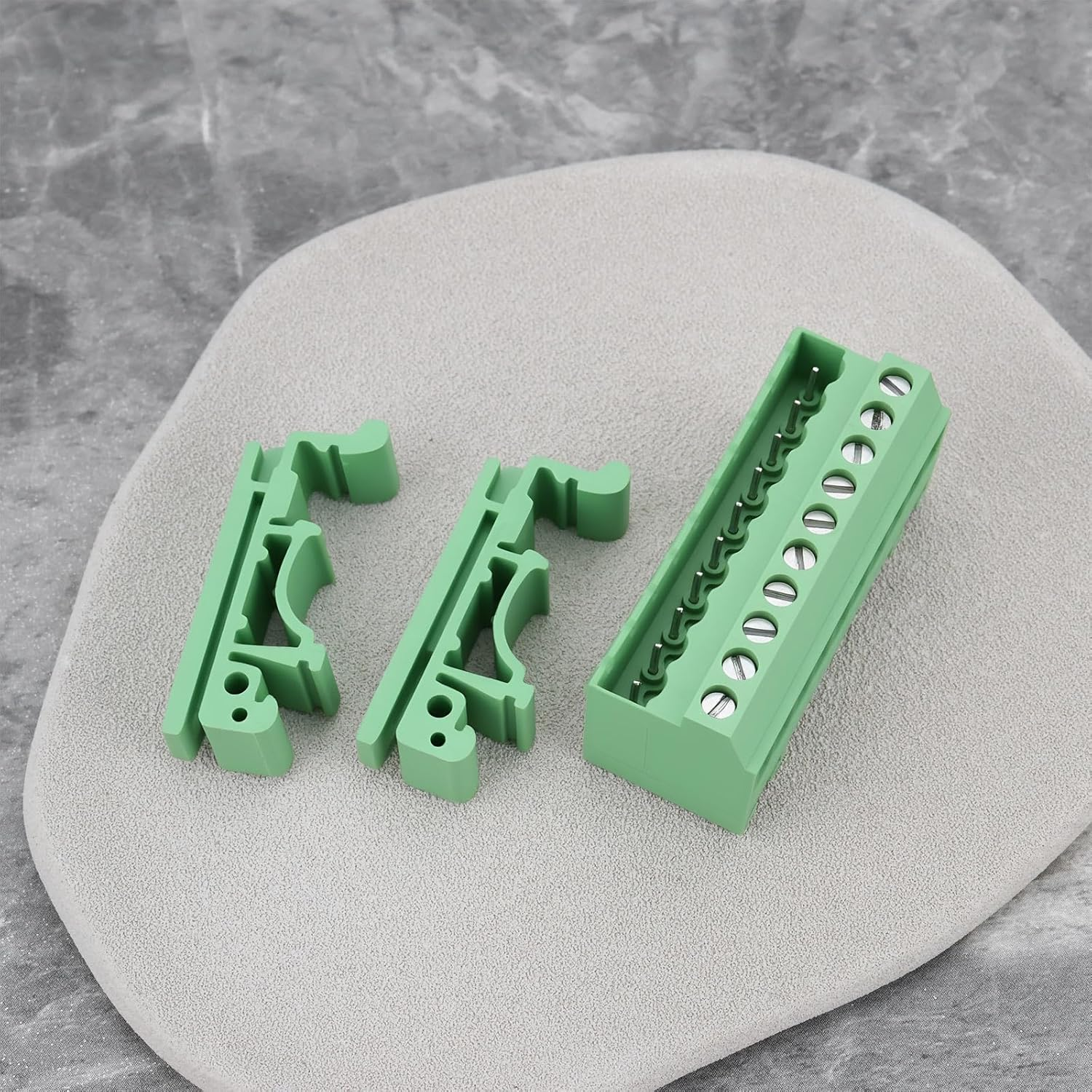 Be in Your Mind 2X 10Pin DIN Rail Connector 2.5/10-G-5.08 5.08Mm Pitch Screw Terminal Block for Industrial Electrical Systems for 35Mm DIN Rail image number 6