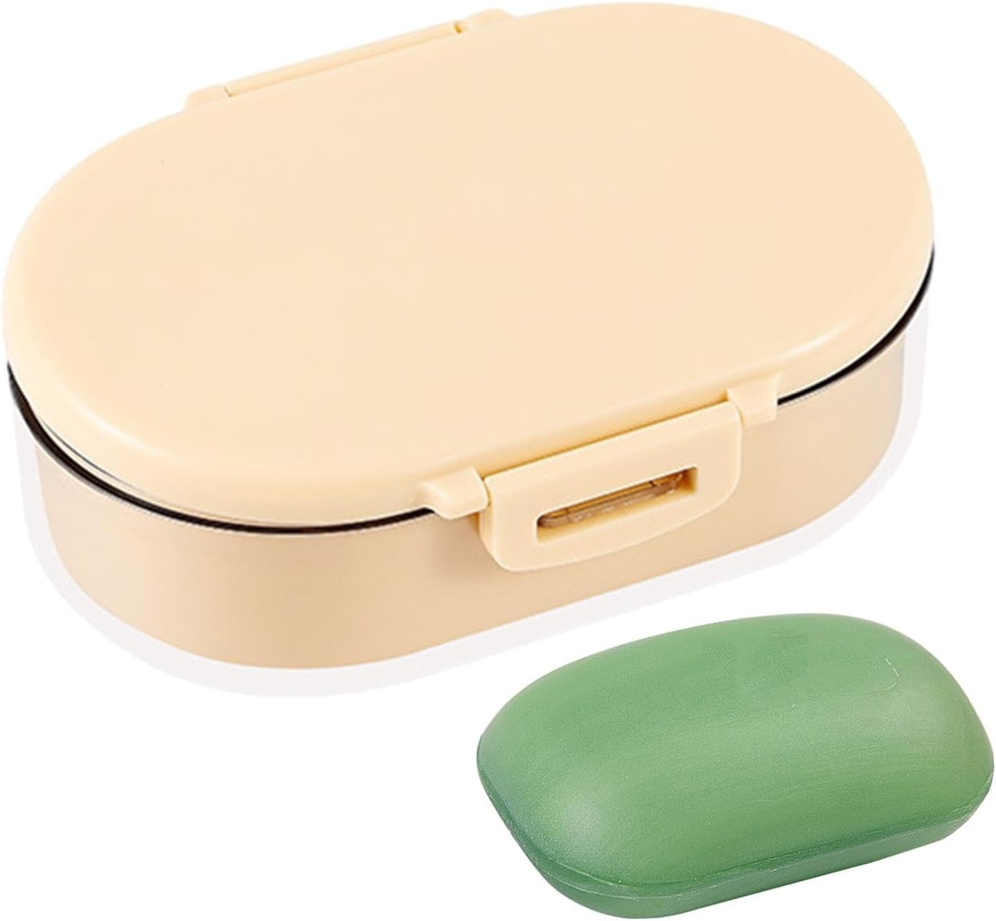 Fisssure Shampoo Bowl with Lid, Travel Shampoo Case | Portable Shampoo Container, Shampoo Case | Travel Shampoo Holder with Draining Board, Shampoo Bar Holder for Home Travel image number 3