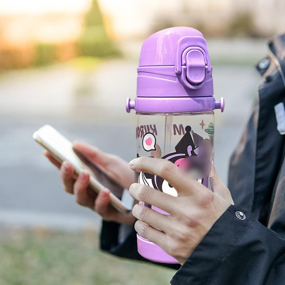 Kumi Children'S Water Bottle, 450 Ml, Kumi Sports Water Bottle with Straws, Leak-Proof Sports Bottle, Sports Drink Bottle for Nursery, School, Camping, Travel image number 6