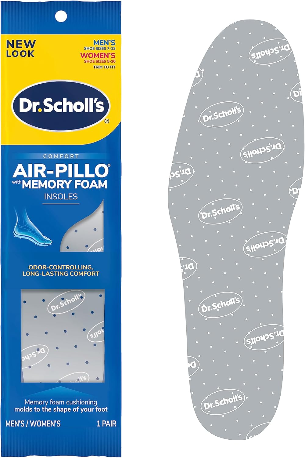Dr. Scholl'S DOUBLE AIR-PILLO Insoles // Cushioning Molds to Your Foot and Absorbs Shock for All-Day Comfort (One Size Fits Men'S 7-13 & Women'S 5-10)