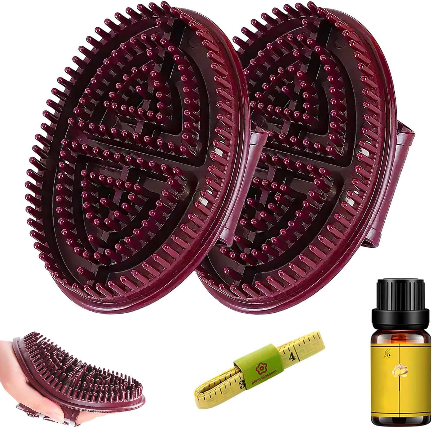 SHANGFEI 2Pcs Meridian Brush,Meridian Brush,Beauty Salon Professional Custom Meridian Brush,Meridian Massage Brush,Full Body Relaxation Meridian Massage Brush,Calf Neck Waist Massager image number 1