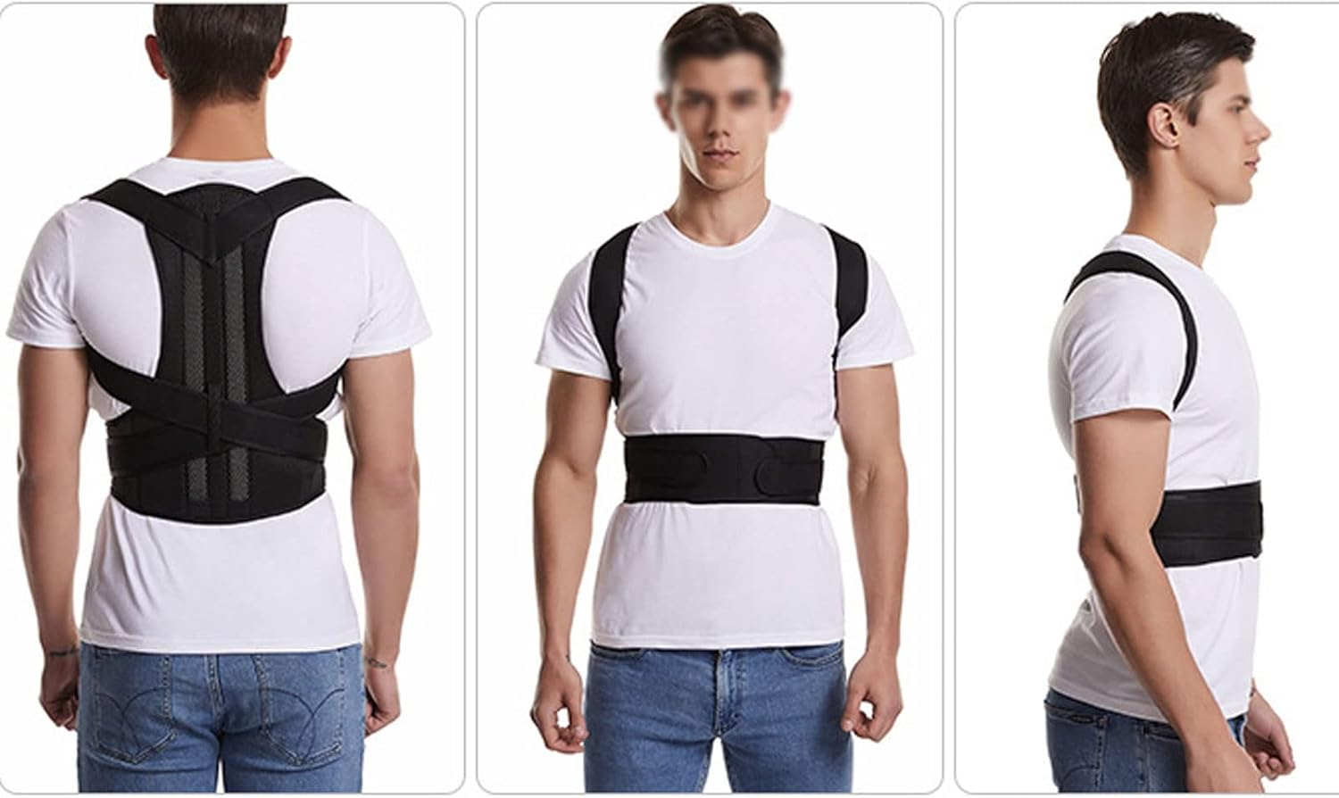 S-5XL plus Size Posture Corrector for Men and Women Teenager Student Adjustable Back Brace Upright Full Back Support Straightener Prevent Scoliosis Improve Hunchback image number 6