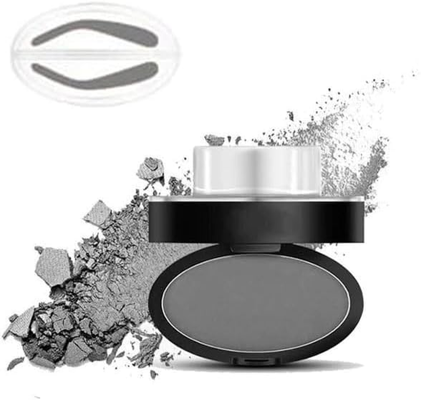 Deluxe Browpro Stamp Set, Waterproof Eyebrow Powder Seal for Perfect Natural Shape - Tinting Coloring Kit (Light Brown Rounded)