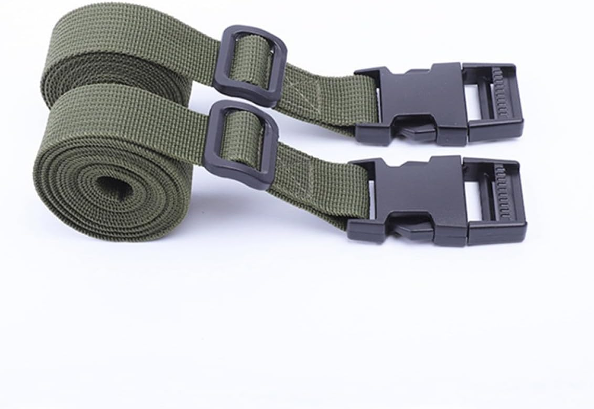 CIMAXIC 2Pcs Military Green Tie down Straps with Buckle for Camping and Outdoor Gear Nylon Lashing Straps for Backpacks Luggage Fastening Belt for Secure Cargo and Travel image number 6