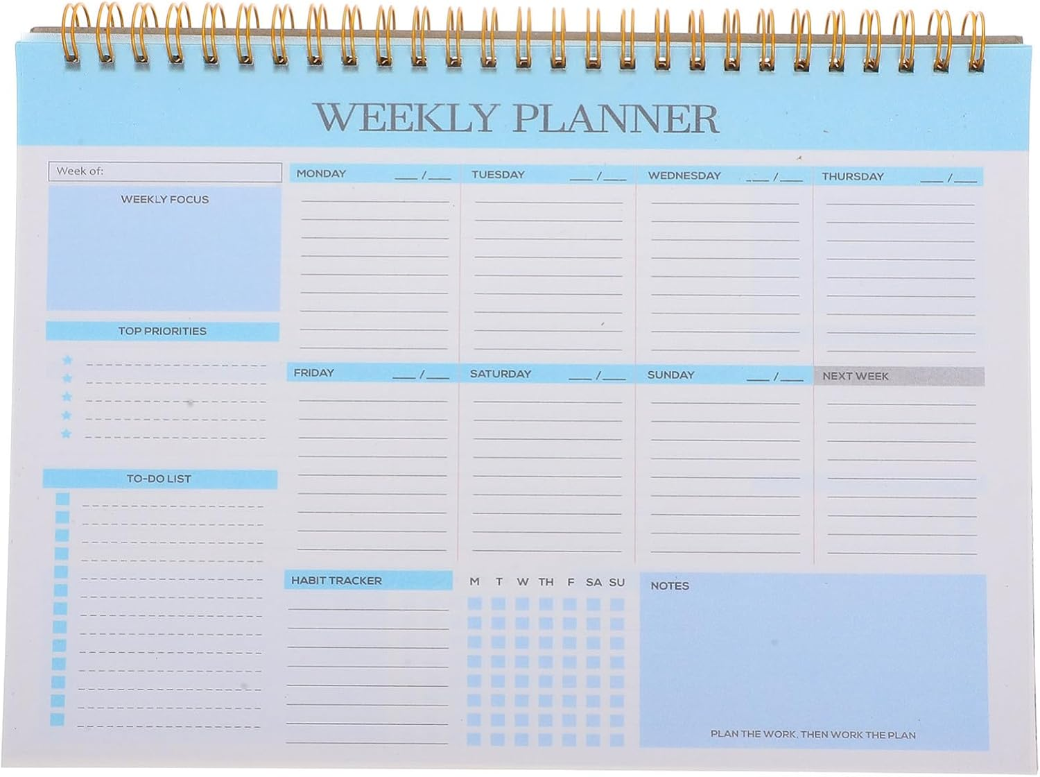 SEWACC Weekly Planner with Spiral Binding Weekly Notepad Projects Planner Notebook Week Planner Notebook