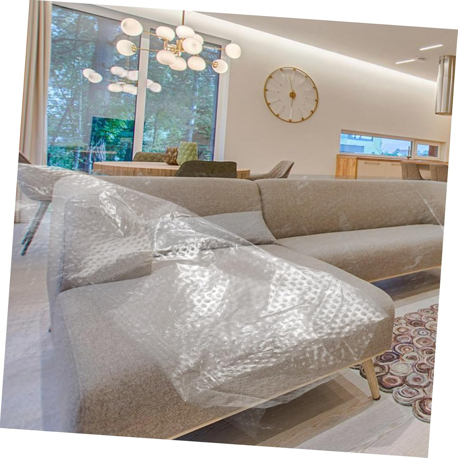 3 Rolls Pre-Taped Masking Film 30Cm 40Cm 55Cm Protective Plastic Sheeting for Furniture and Automotive Painting for Professional Painters image number 5