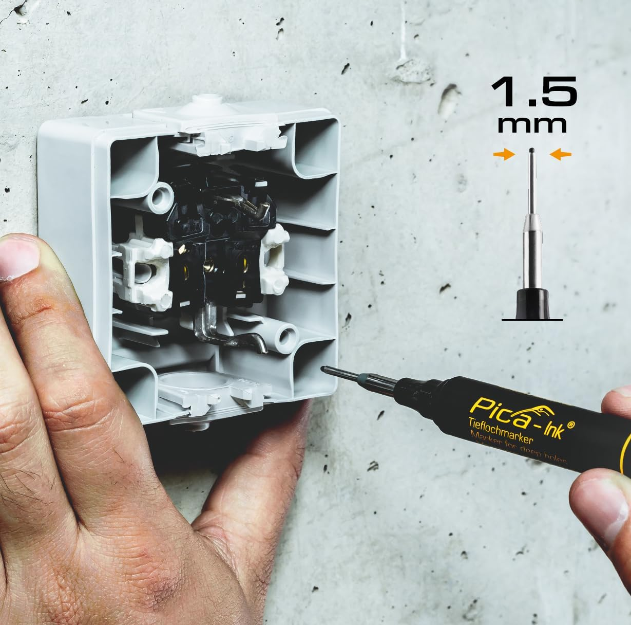 Pica Ink Deep Hole Marker, Red image number 5