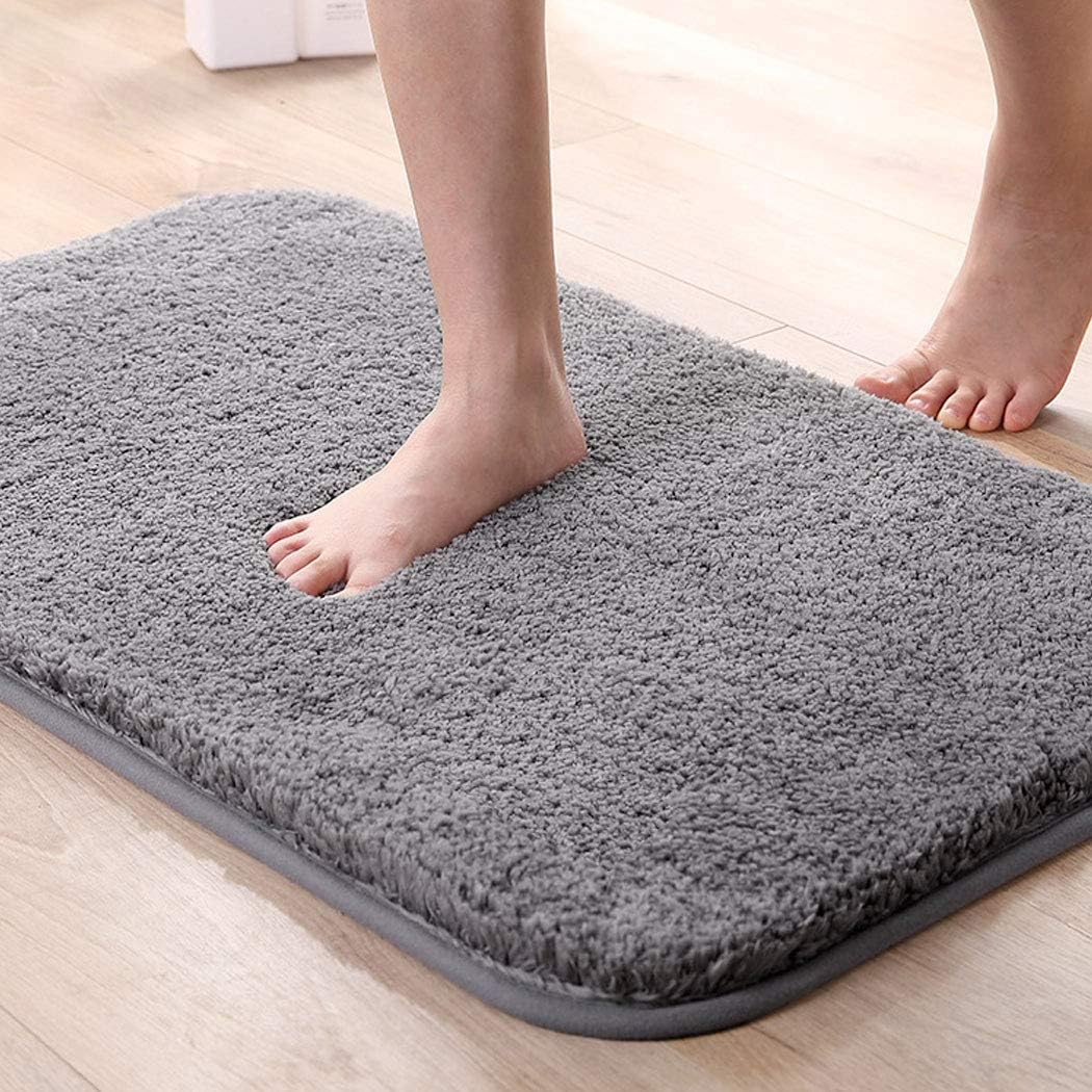 Bathroom Rug Mat, Extra Soft Absorbent Premium Bath Rug, Non-Slip Comfortable Bath Mat, Carpet for Tub, Shower, Bath Room, Machine Washable (60 X 40 Cm, Dark Grey) image number 3