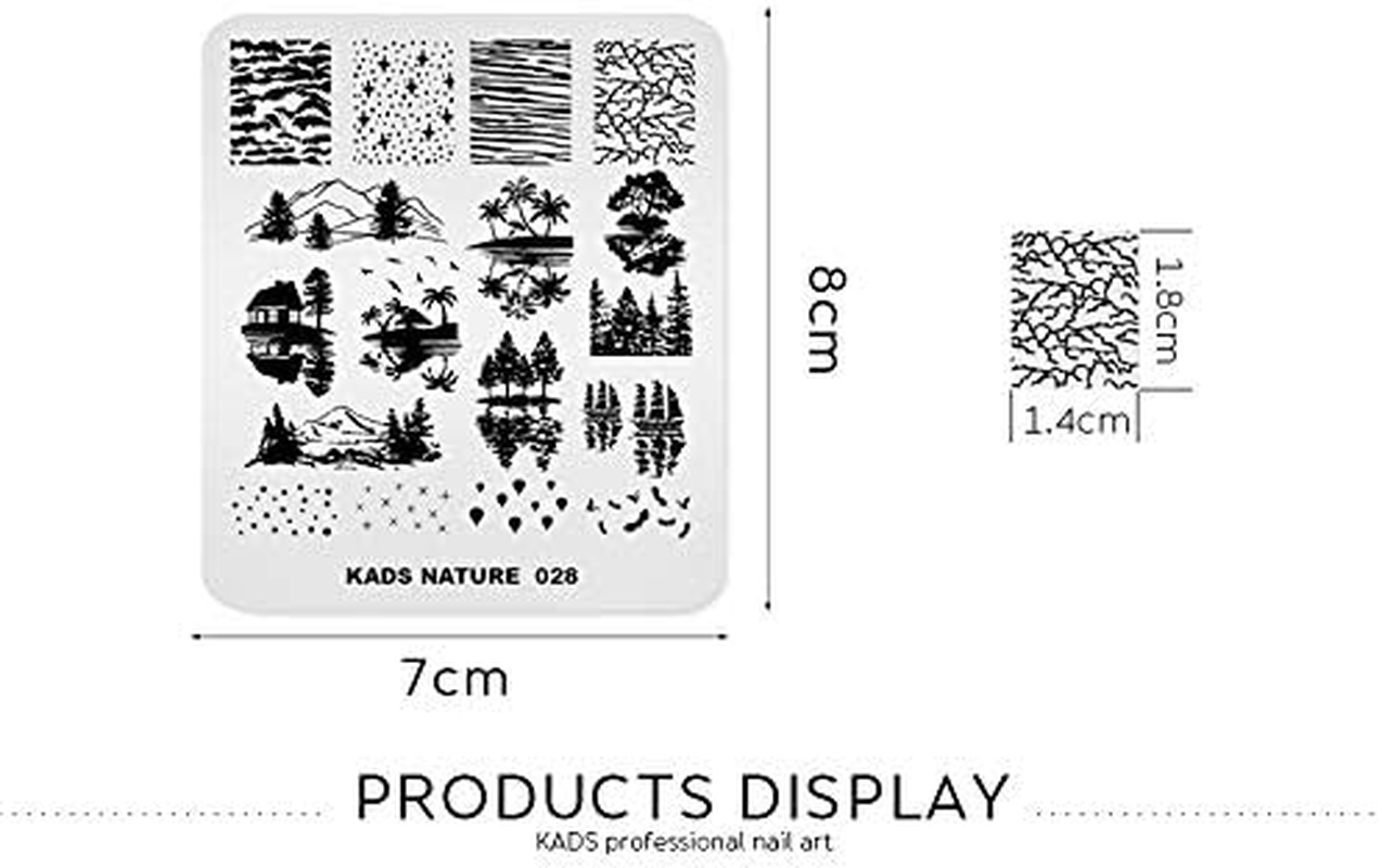 Alexnailart Nail Image Stamp Stencil Nature Theme Stamping Plate Manicure Printing Tool image number 3