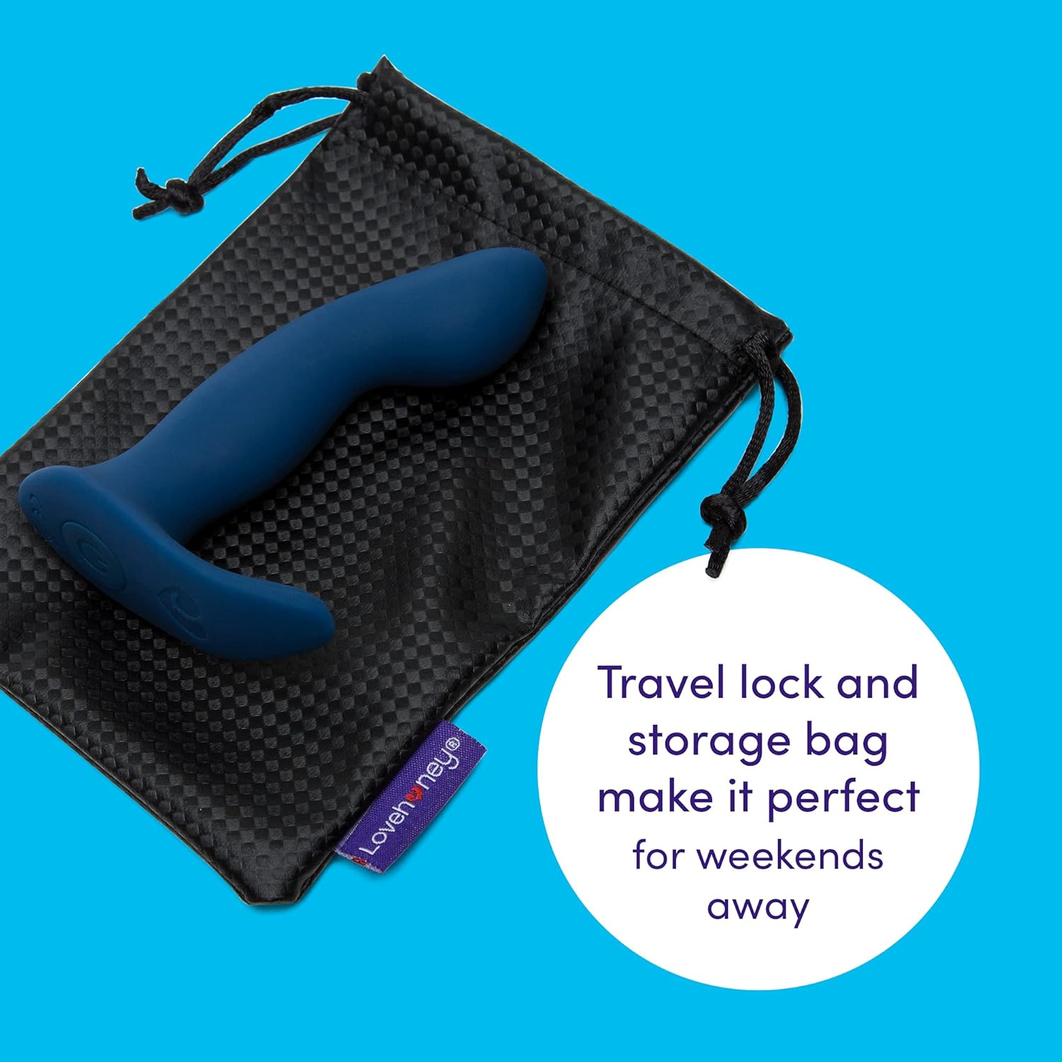 Lovehoney Blue Ignite 20 Function Vibrating Prostate Massager Adult Toy - Silicone - Waterproof & USB Rechargeable image number 3