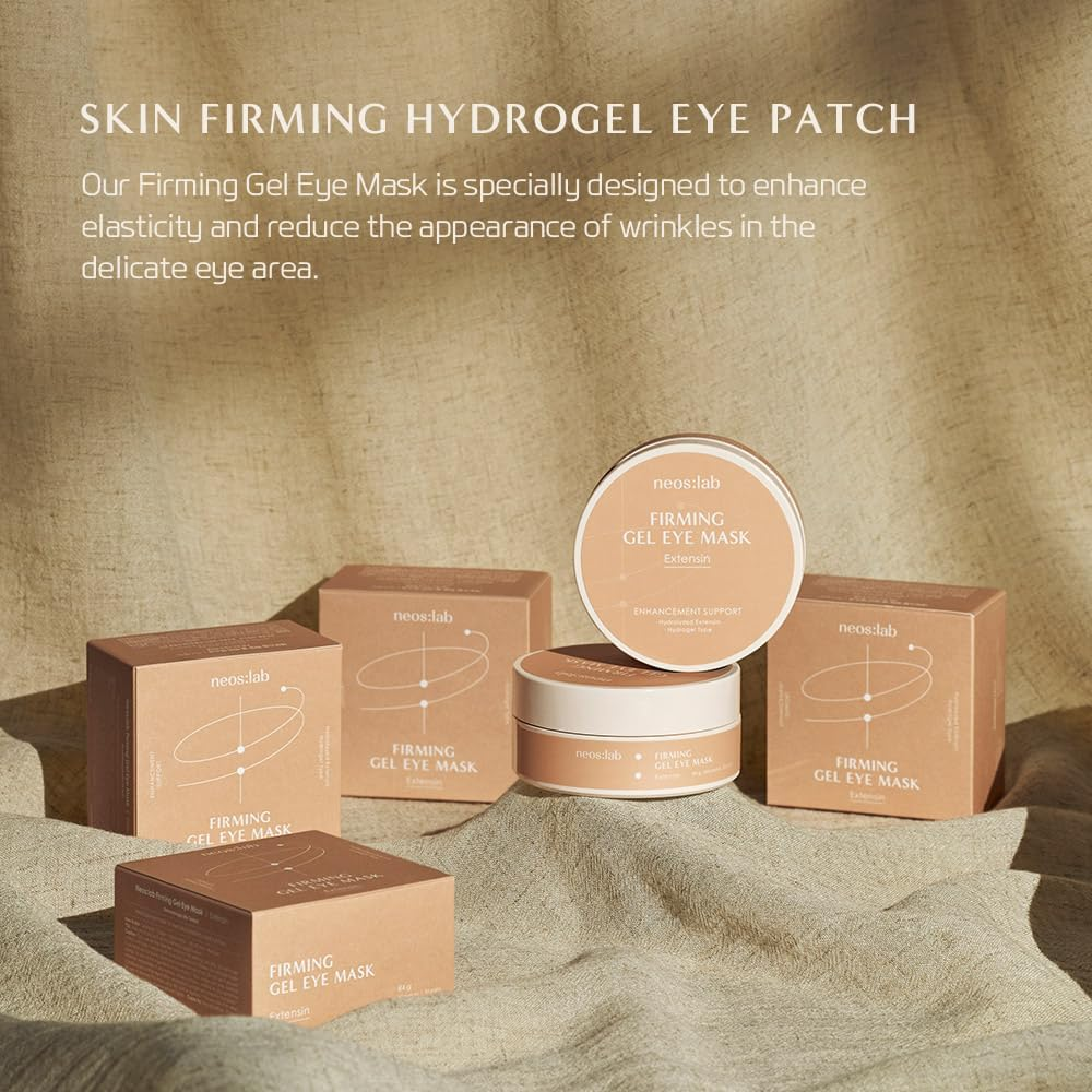Neos:Lab Firming Gel Eye Mask 60Ea (30Pairs) - Refreshing Hydrogel Eye Patch with Collagen, Peptide, Rice Ceramide, Lactobacillus Ferment for a Firm Skin, Reduces Fine Lines, Eye Bags, Puffy Eye image number 4