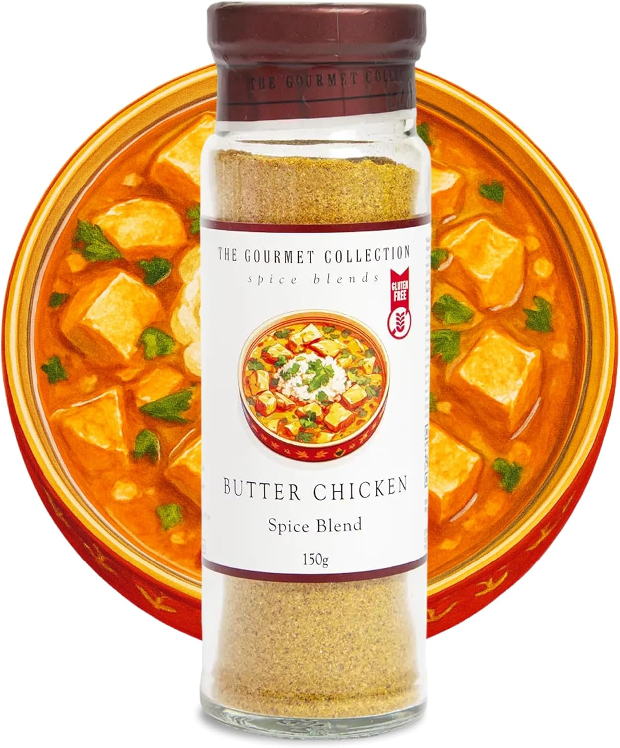 The Gourmet Collection Butter Chicken Spice Blend, 150G &ndash; Gourmet Seasoning for Butter Chicken, Flavoured Spice Mix, Gluten Free, No Artificial Flavours or Colours, Cooking Spices image number 3