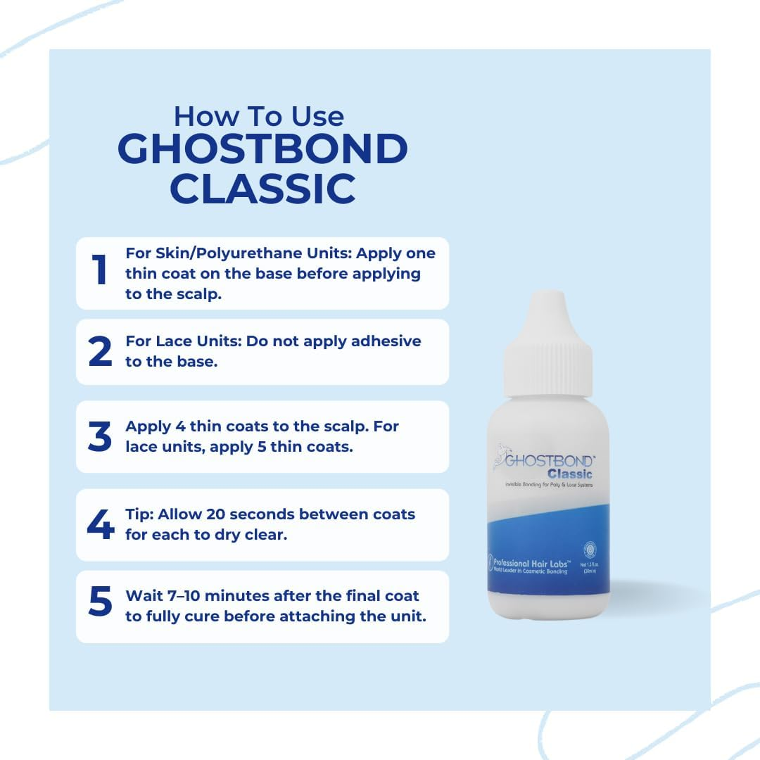 Professional Hair Labs Ghost Bond Classic Lace Wig Adhesive Hair Glue, 1.3 Oz image number 2
