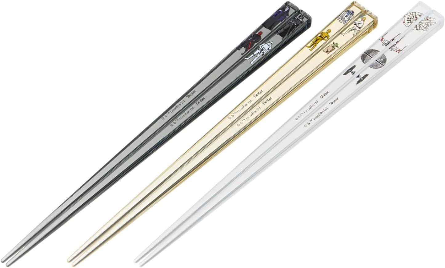 Skater AAC45T-A Acrylic Chopsticks 8.3 Inches (21 Cm) Dishwasher Safe Plastic Adult Set of 3 Pairs - Combination Set image number 3