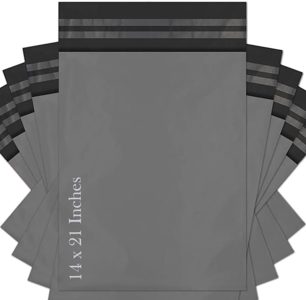 ABZ 25 Grey Mailing Poly Postal Bags Extra Small to Large Postage Packaging Mailers Posting Shipping Post Parcels Package Bags Delivery Bag Shipping Bags (14 X 21) image number 3