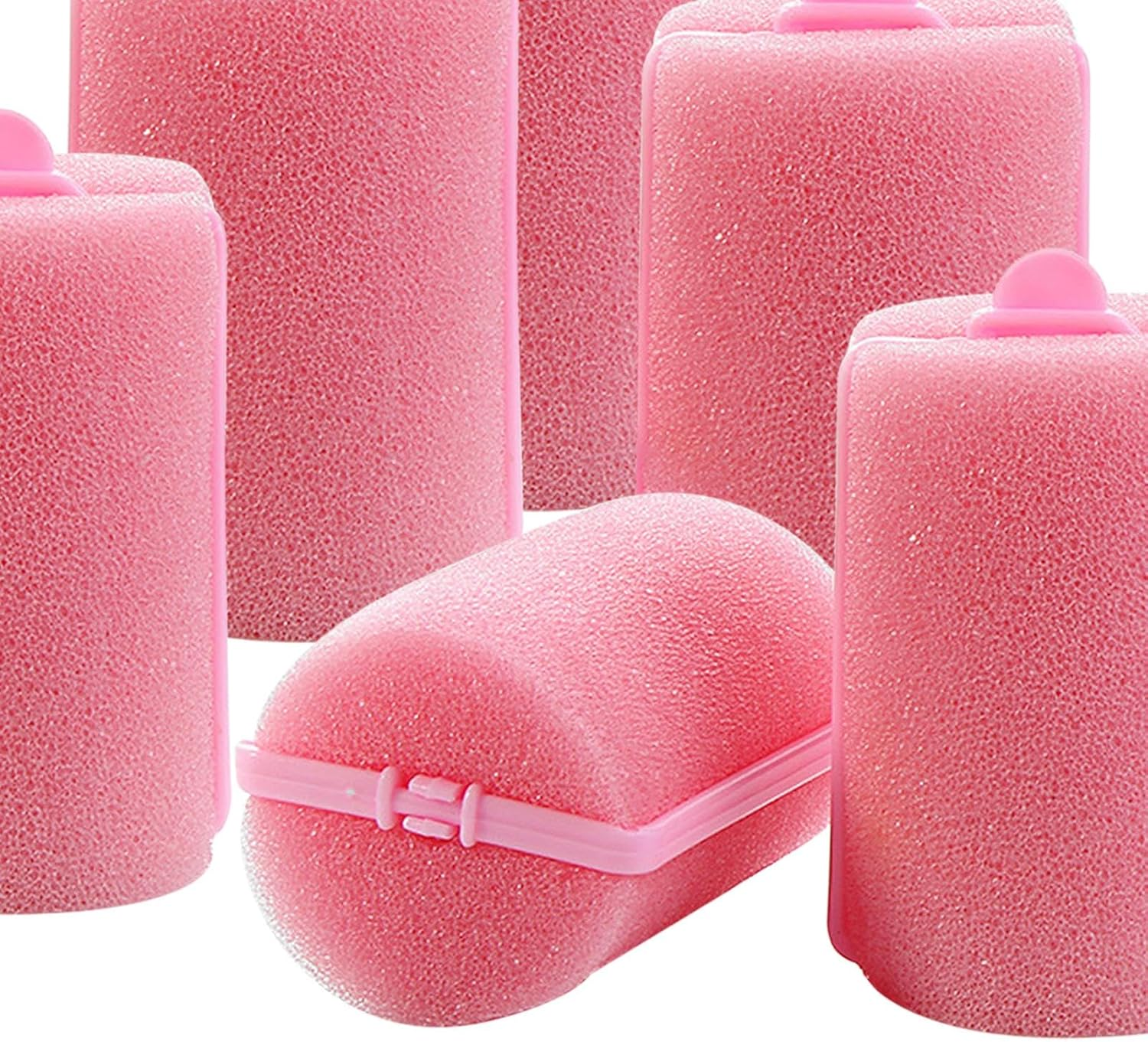 Harayaa 6 Pieces Soft Foam Hair Styling Curlers, Large Size Hairdressing Curlers, 40 Mm Sponge Hair Styling Rollers image number 5
