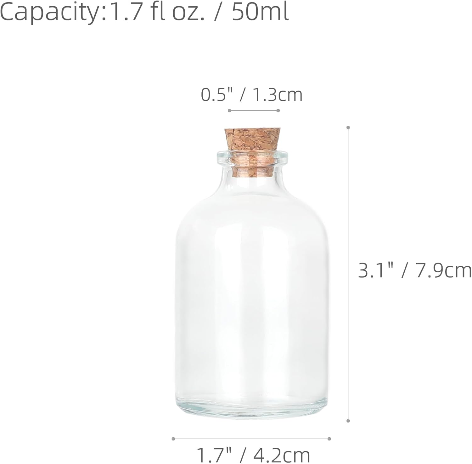 Magic Season Decorative Glass Bottles (6 Pcs / 50 Ml)
