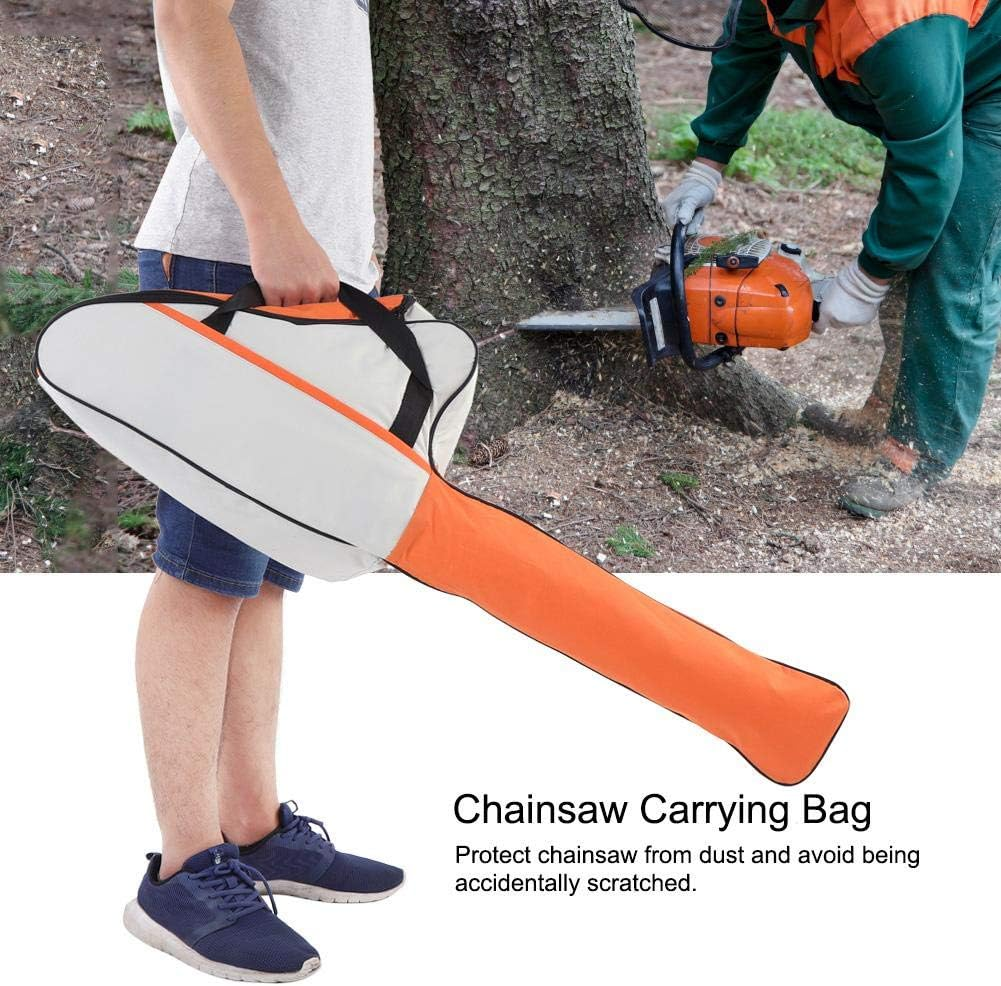 Portable Chain Saw Bag, Chainsaw Protective Box Oxford Cloth Chainsaw Carrying Bag, for Power Tool Accessories Forestry(Orange White) image number 3