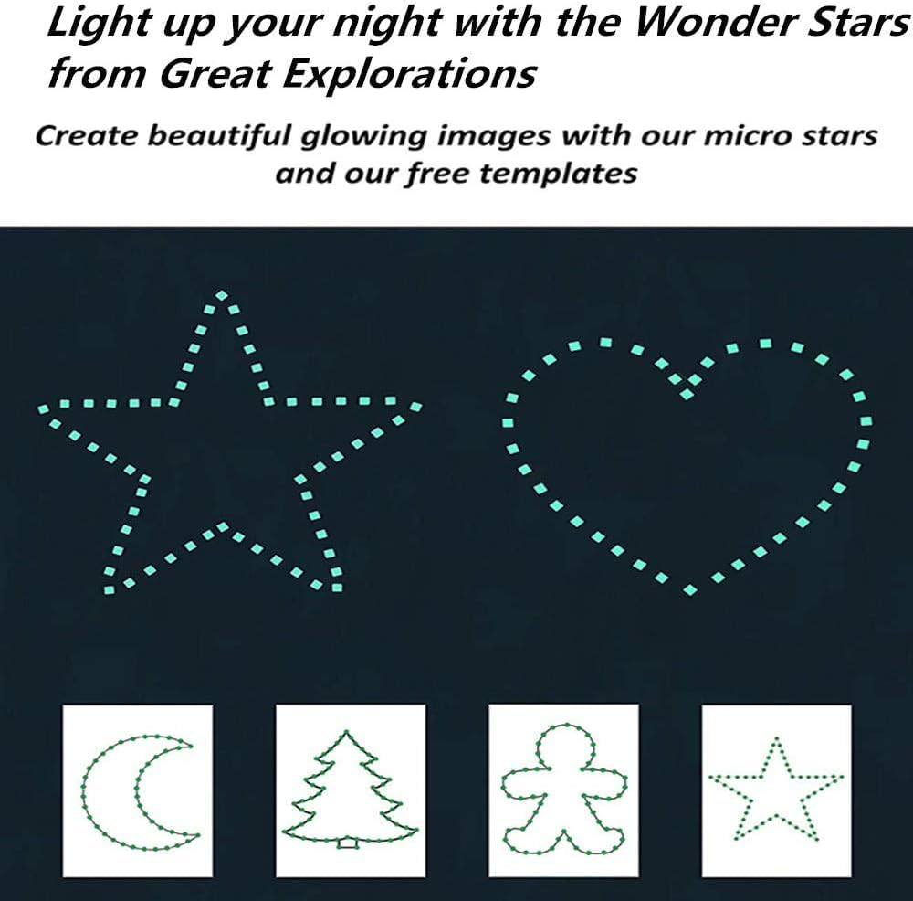 Aooyaoo Glow in the Dark Stars Wall Stickers, 3D Glowing Stars for Ceiling and Wall Decals, Perfect for Kids Bedding Room or Party Birthday Gift (606Pcs, Green) image number 5