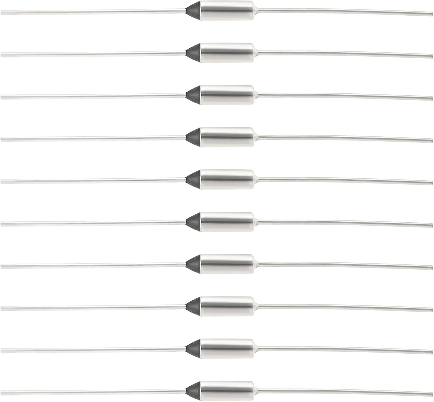 Create Idea 10Pcs DF152S Metal Temperature Thermal Fuse 152 C 305.6 F Cutoff Thermal Fuse 10A 250V for Motor Transformer Electric Industrial Home image number 6