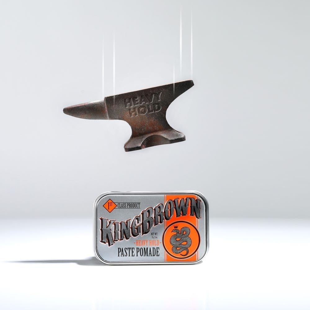 King Brown Paste Pomade - Heavy Hold Styling Paste, Heat and Humidity Resistant, Sets Hard, Water Soluble, Bay Rum Scented, 71G image number 2