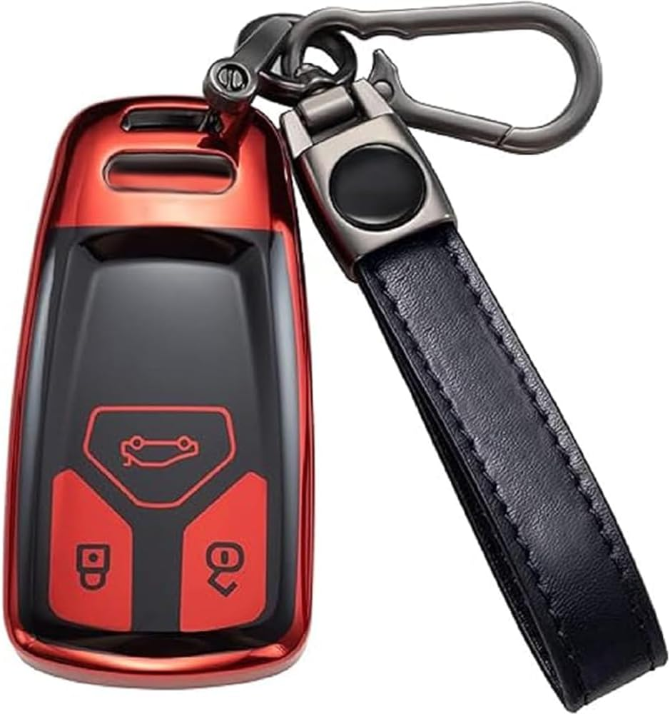 1 PCS Leather Car Keychain - Premium Keyring Compatible with Car Keychains,360 Degree Rotatable with Anti-Lost D-Ring,Screwdriver,Universal Key Chains for Key Fobs for Men and Women image number 4