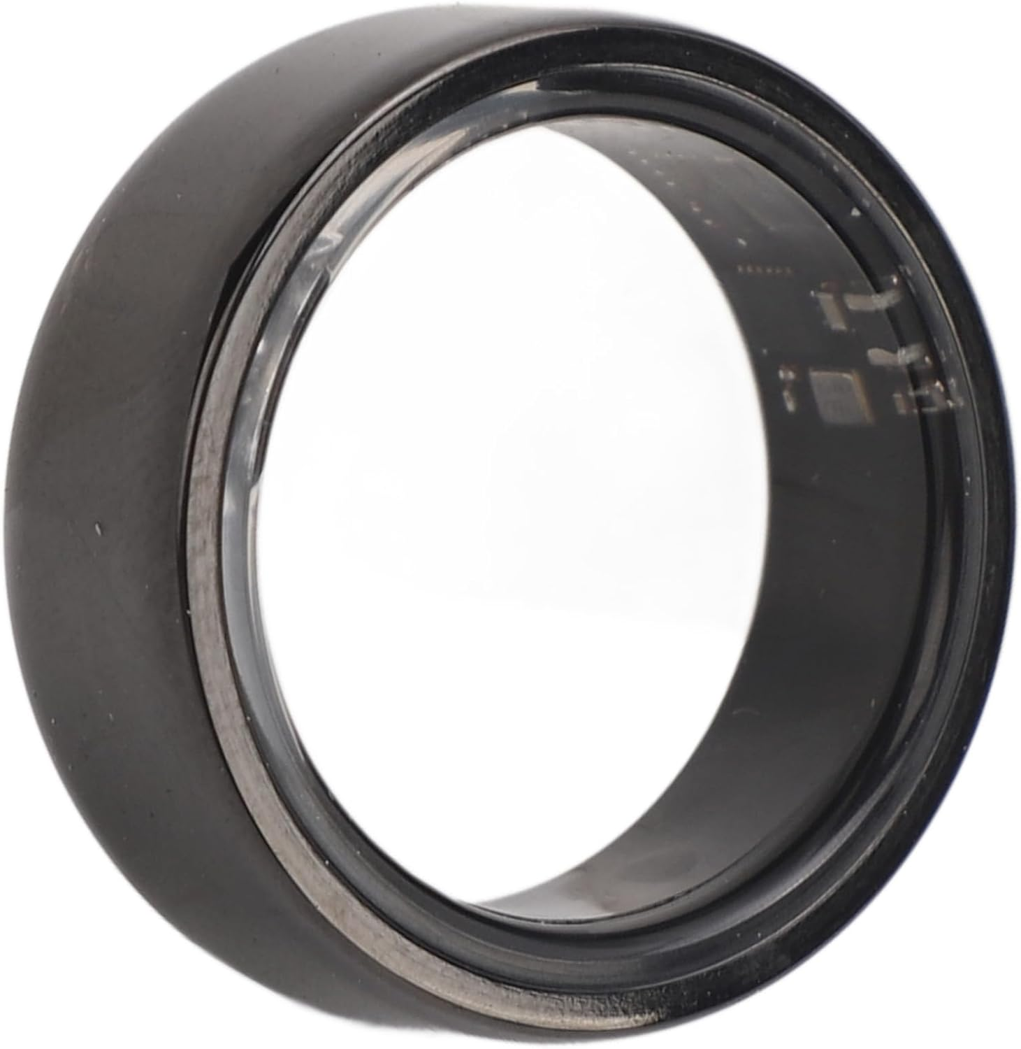 Sleep Quality Tracker Ring Rechargeable Lightweight Black Ceramic Smart Health Ring IP68 Waterproof for Android (Size 12) image number 4