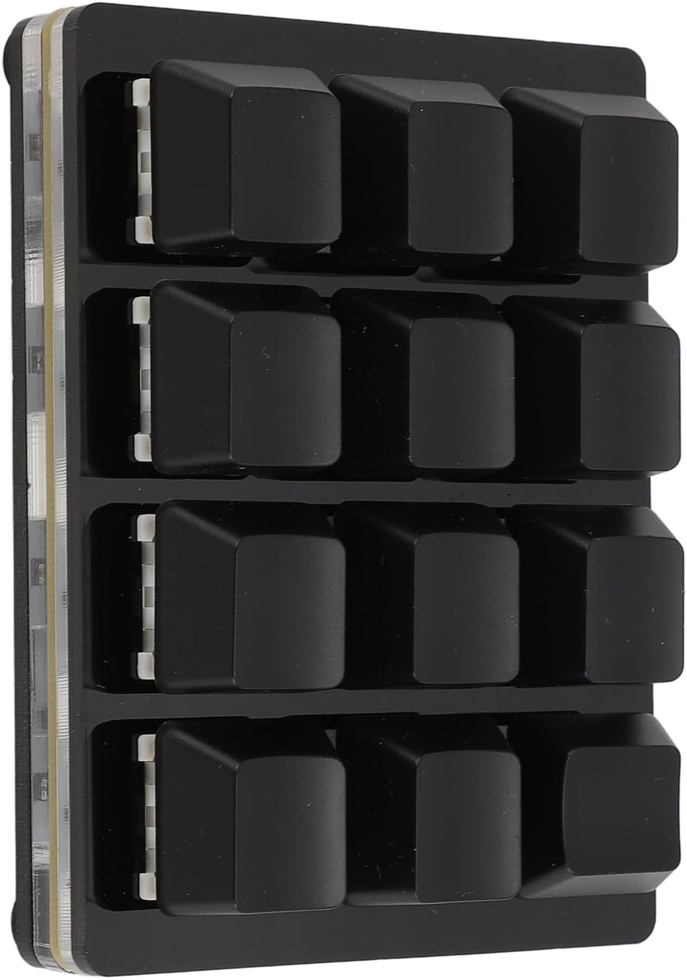 12 Key Mechanical Keyboard, Programmable Macro Keyboard Multifunction Portable for School for Home (Black) - White image number 5