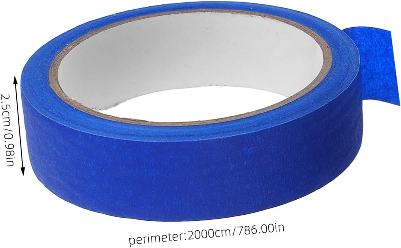 Flexible Crepe Paper Masking Tape 6 Rolls Painters Tape Adhesive Writable Surface Wall Painting