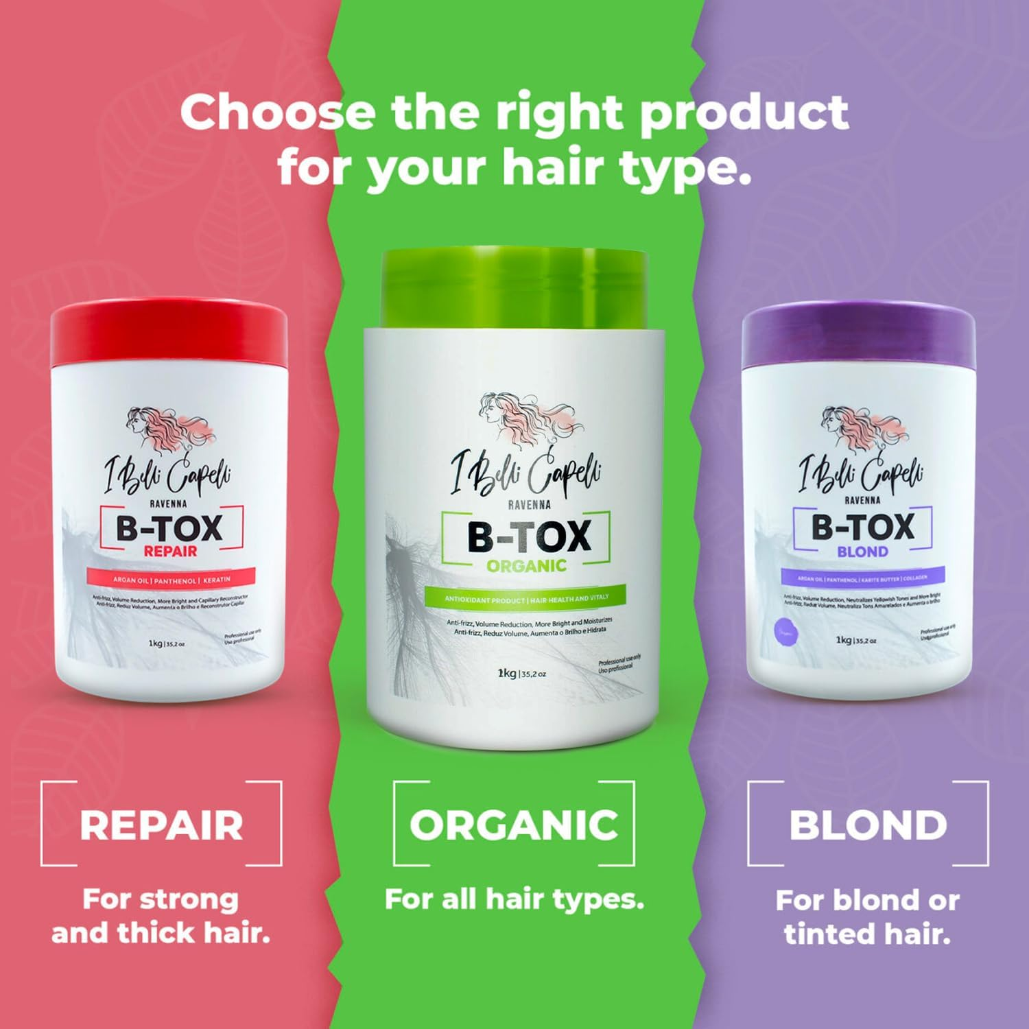 Ibelli Capelli Organic Hair B-Tox Treatment 2 Units