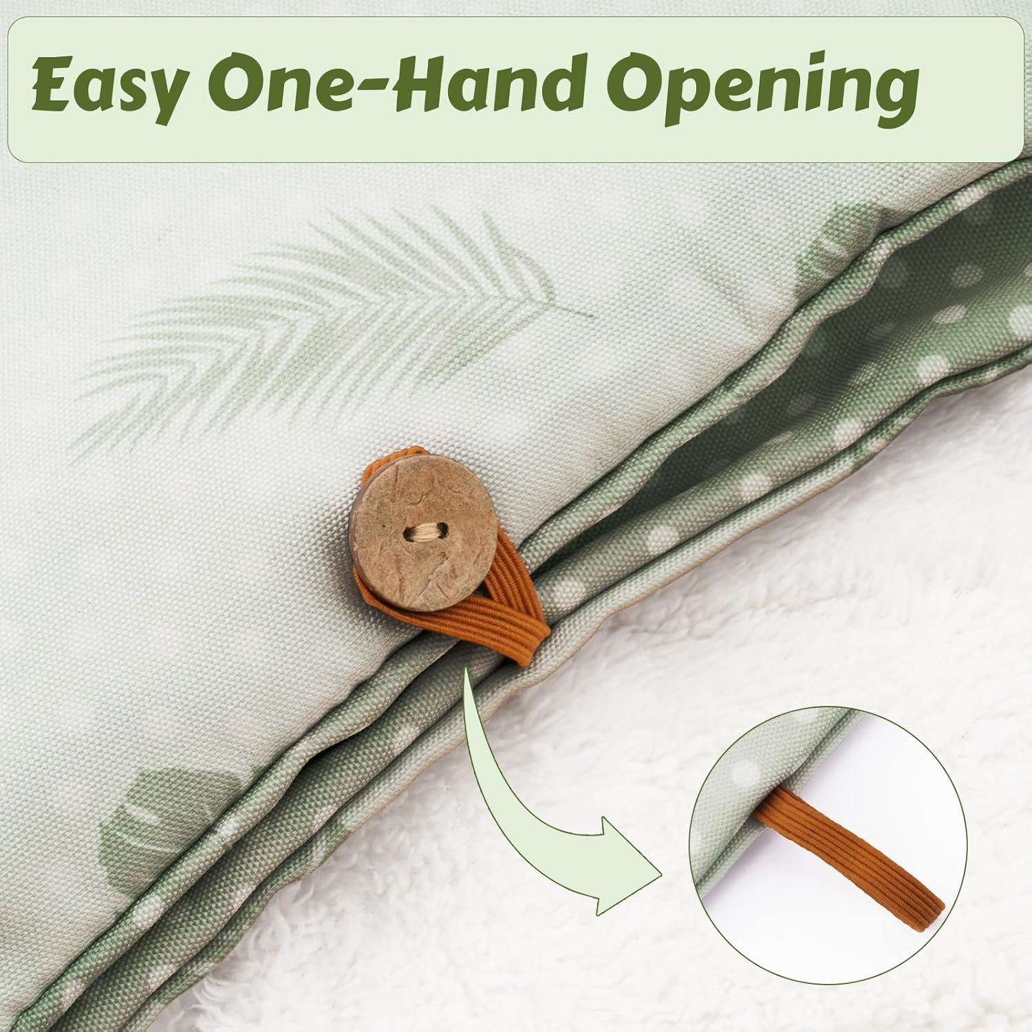 Changing Bag Organiser and Cosmetic Bag 2-In-1, Baby Small Nappy Bag, Nappy Organiser for on the Go Mother Nappies Cloths (Leaves) image number 1