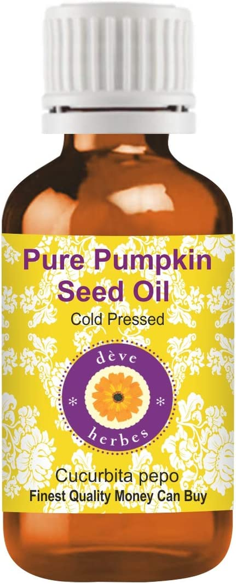 Deve Herbes Pure Pumpkin Seed Oil (Cucurbita Pepo) 100% Natural Therapeutic Grade Cold Pressed 15Ml (0.50 Oz) image number 1