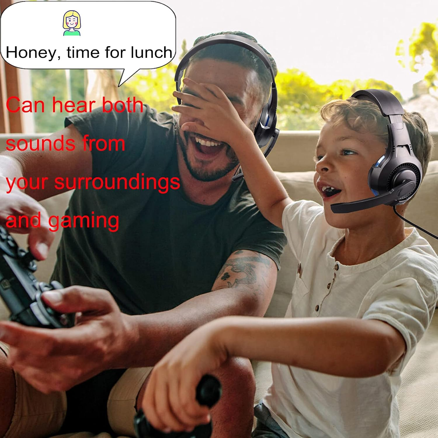 Megadream One Ear Gaming Headset for Ps5/Ps4/Xbox Series S/Xbox Series X, Wired Online Game Unilateral Headset, 50Mm Drivers|Detachable Mic|3.5Mm Headphone Jack for Switch Lite, Xbox One, Laptop/Phone image number 5