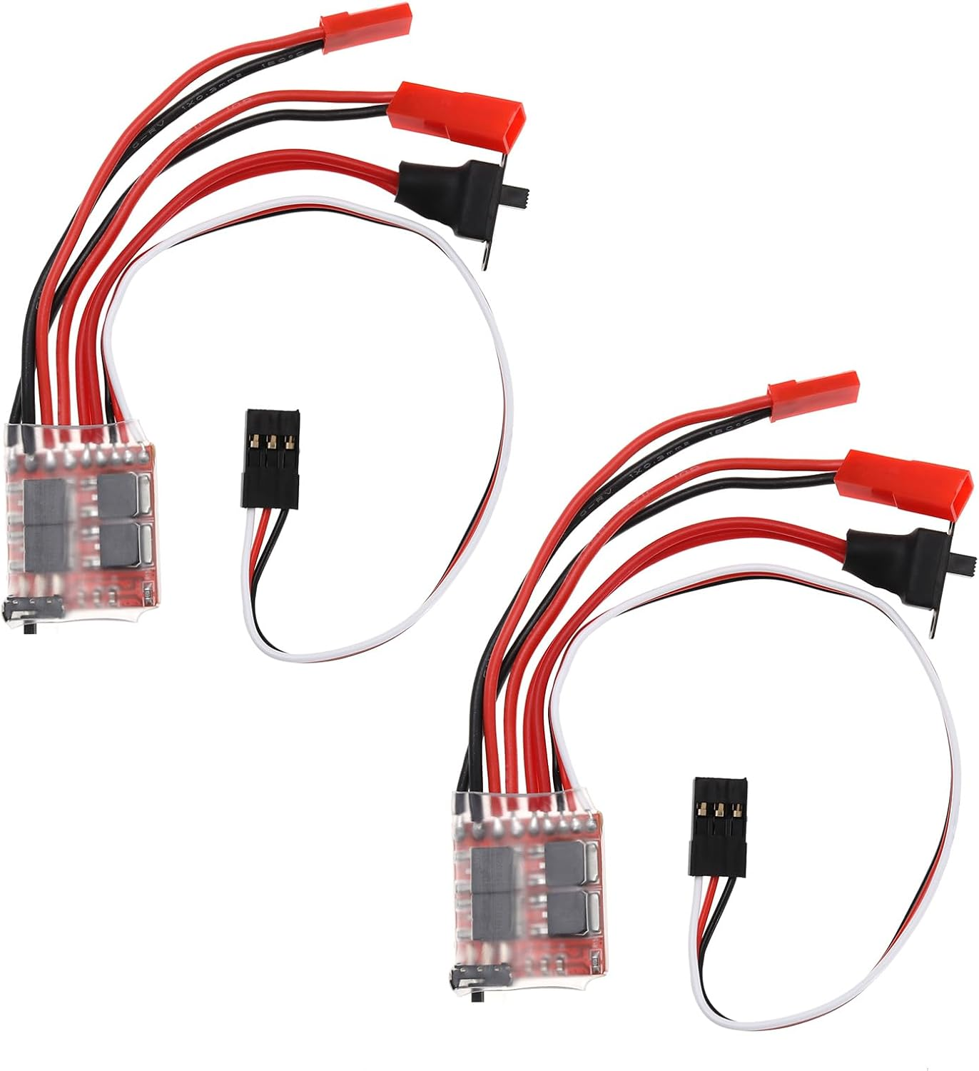 VGOL 2Pcs Miniature Brushed ESC Controller Compatible with 130/180/260/280/380 Brush Motors Micro Wire Drawing ESC Controllers 4.8V-8.4V image number 2