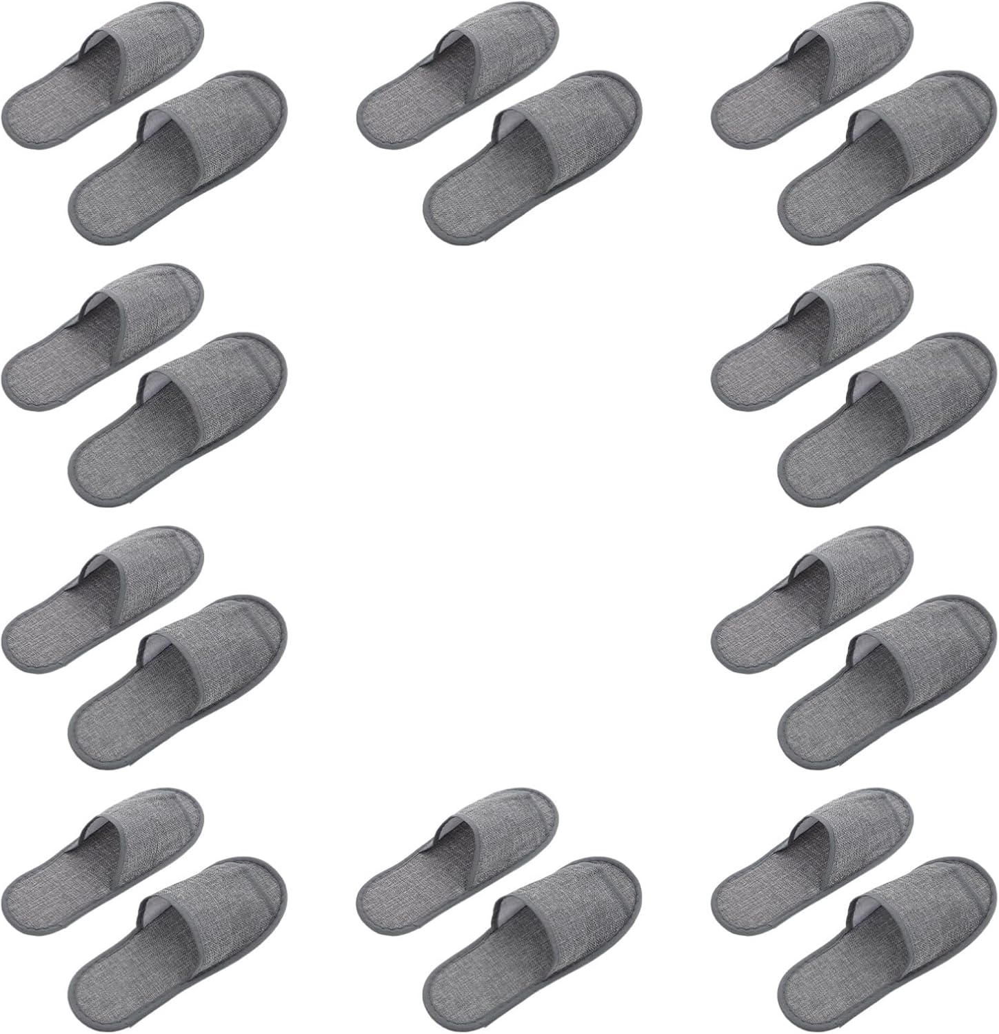 10Pairs Disposable Travel Slippers Slip Indoor Slippers Cotton for Guest Convenient Use at Home Hotel image number 2