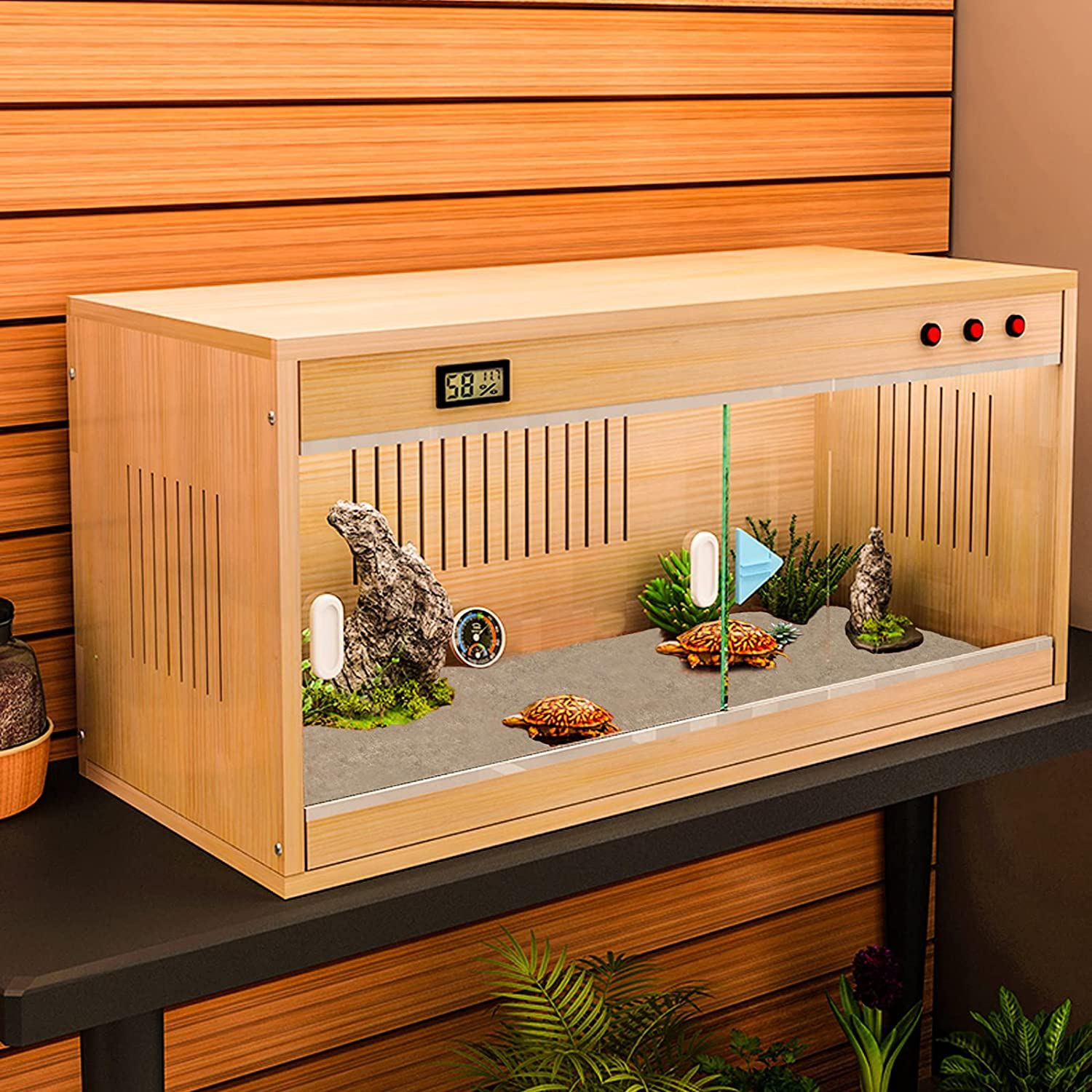 48" X 18" Reptile Carpet, Grey - Terrarium Liner Bedding Reptile Substrate Sand Mat for Cage Lizard Bearded Dragon Gecko Snake Tortoise image number 4