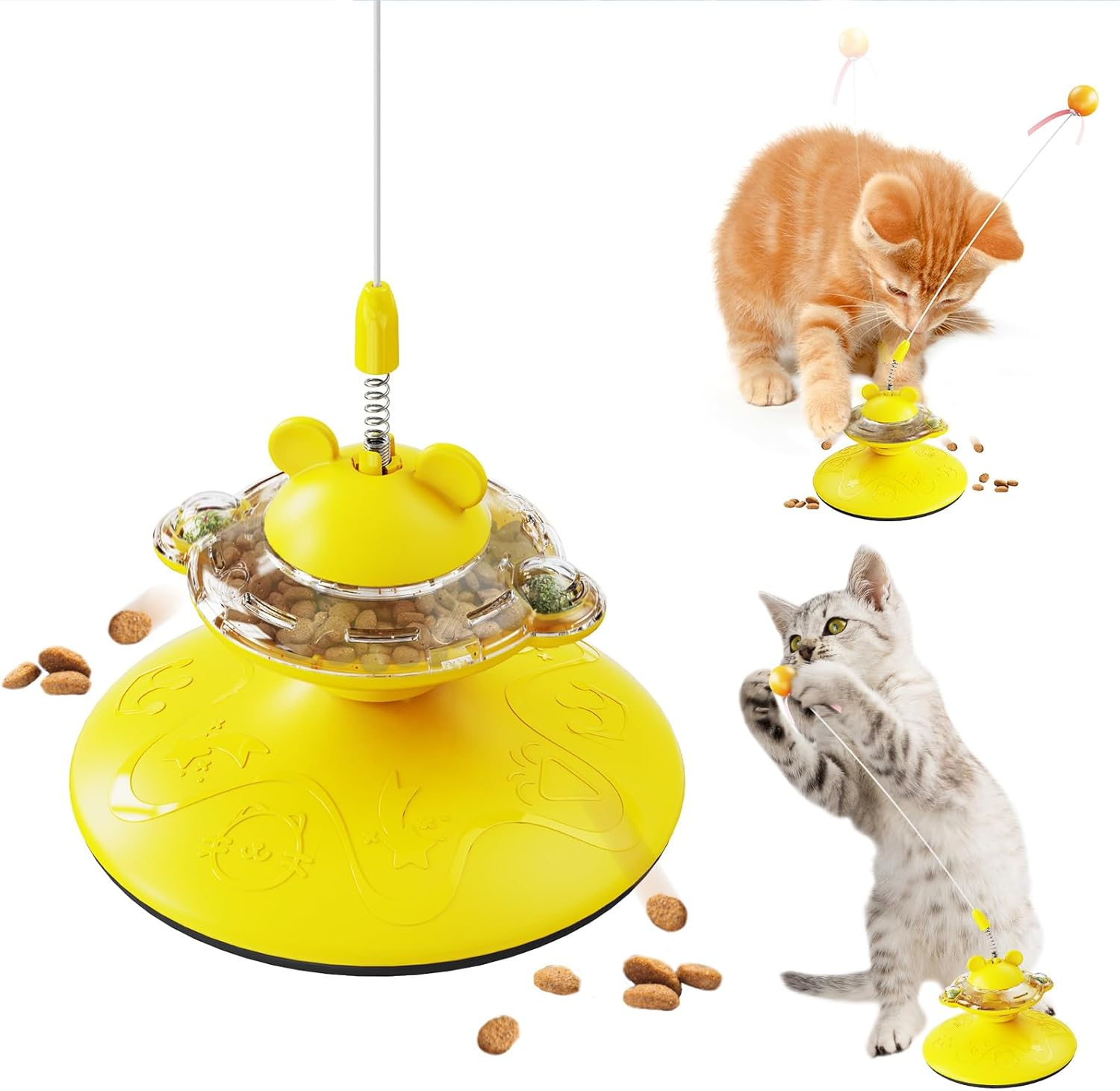 Interactive Cat Toys Rotating & Ball Exercise Kitten Toy Funny Cat Teaser Toys/439 image number 1