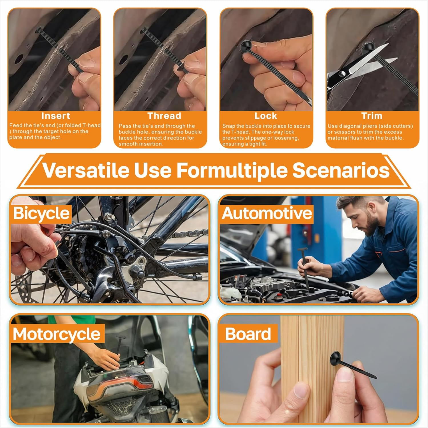 1260Pcs Car Push Retainer Clips Body Clips Plastic Fasteners Kit Fender Rivet Clips 32 Most Popular Sizes Nylon Auto Push Pin Rivets Set for Toyota GM Ford Honda Acura Chrysler image number 3