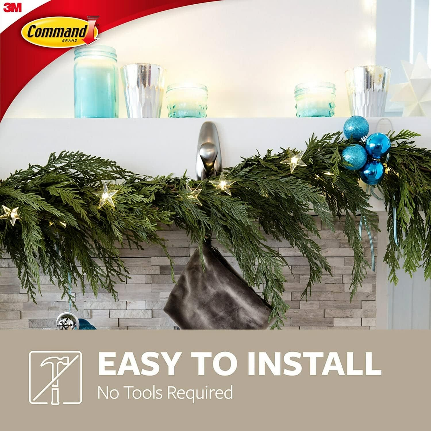 Command Forever Classic Metal Hook, Large, Brushed Nickel, 1-Hook (FC13-BN-ES) image number 2