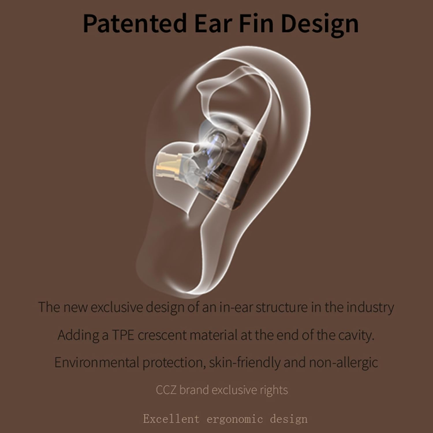 Generic Coffee Bean in Ear Earphones 1DD Driver Noise Canceling Stage Monitor Headphones Immersive Hi Fi Stereo Sound Wired Gaming Earbuds image number 6