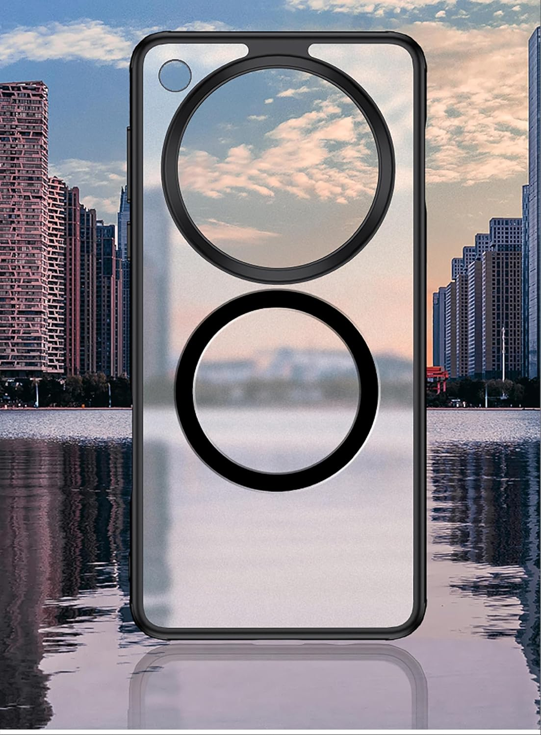 GIOPUEY Magnetic Mobile Phone Case for Oppo Find X8 Case, Case Compatible with Magsafe, Matte PC Back + TPU Bumper Shockproof Protective Case - Black image number 7