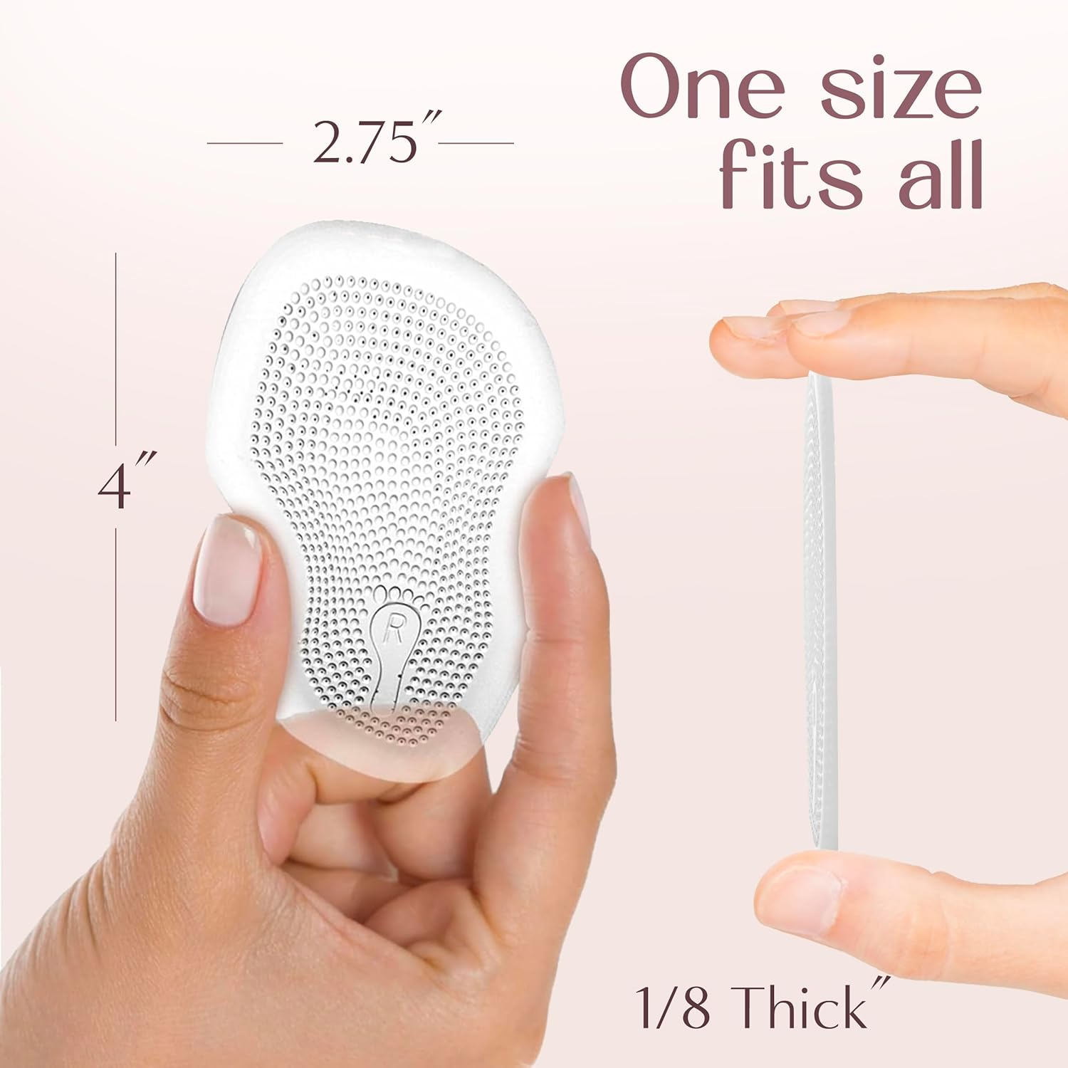 Ball of Foot Cushions for Women, High Heel Metatarsal Pads Women, All Day Comfort Heel Inserts, Pain Relief, Foot Pads for Balls of Feet, One Size Fits All (Clear, 12)